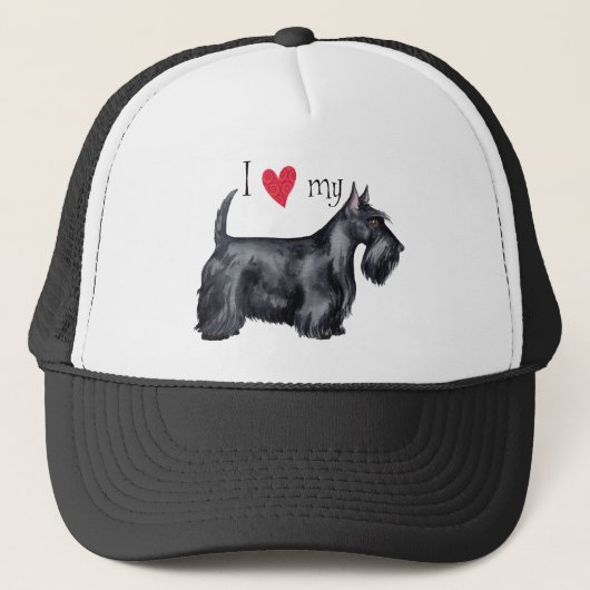 Casquette J'aime mon Scottie (Devant)