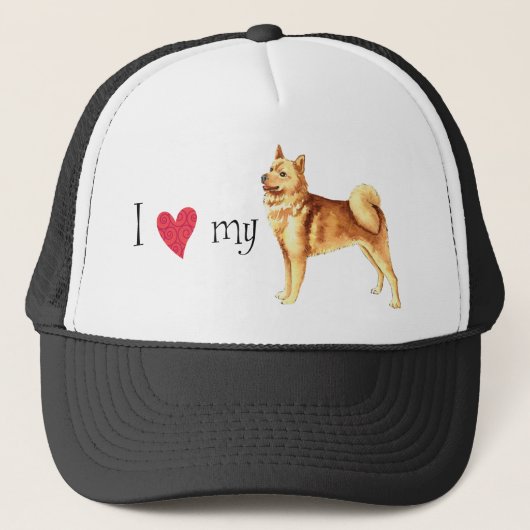 Casquette J'aime mon Spitz finlandais (Devant)