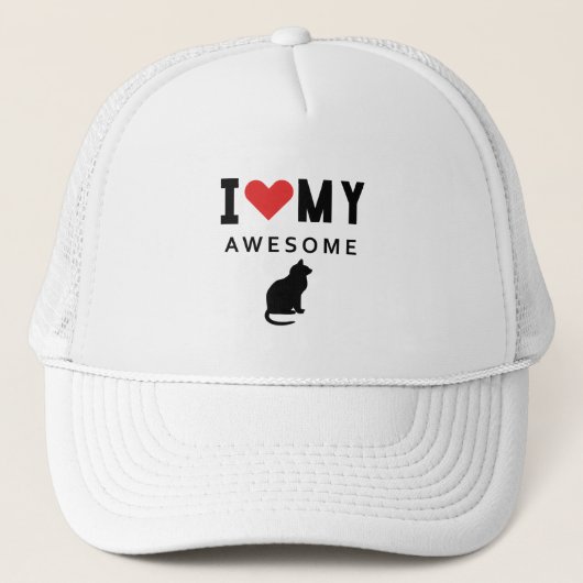 Casquette J'aime mon super chien de chat (Devant)