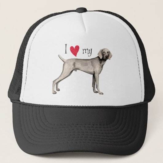 Casquette J'aime mon Weimaraner (Devant)