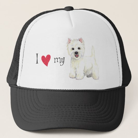 Casquette J'aime mon Westie (Devant)