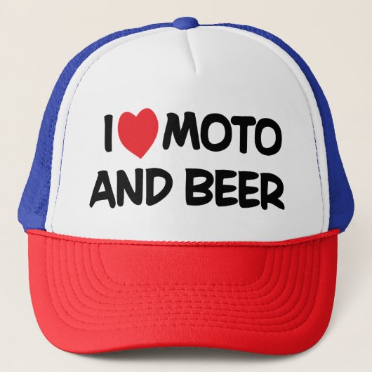 Casquette j'AIME MOTO ET BIÈRE (Devant)