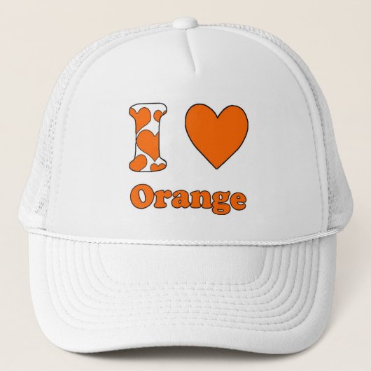 Casquette J'aime Orange (Devant)