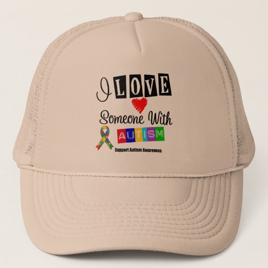 Casquette J'Aime Quelqu'Un Avec L'Autisme (Devant)