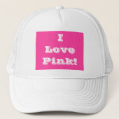 Casquette J'aime rose (Devant)