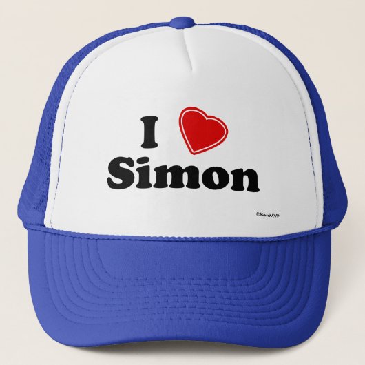 Casquette J'aime Simon (Devant)