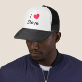 Casquette J'aime Steve (En situation)