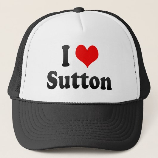 Casquette J'aime Sutton, Royaume-Uni (Devant)