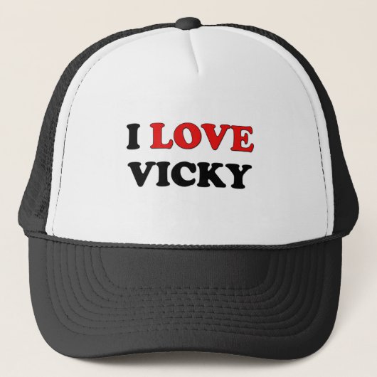 Casquette J'aime Vicky (Devant)