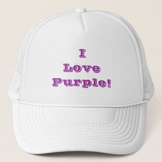 Casquette J'Aime Violet (Devant)