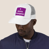 Casquette J'Aime Violet (En situation)