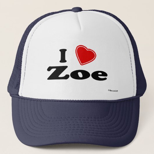 Casquette J'aime Zoe (Devant)