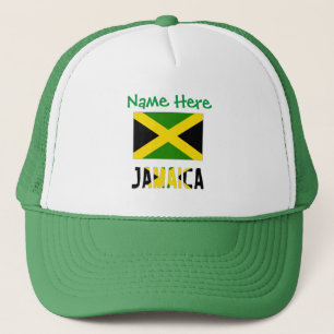 Casquette Jamaïque et drapeau jamaïcain personnalisation ver