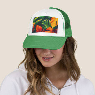 CASQUETTE JARDIN NATUREL FEUILLES VERTES
