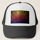 Casquette Jaune arc-en-ciel rouge violet faux parties scinti (Devant)