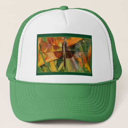 Casquette jaune de libellule (Devant)