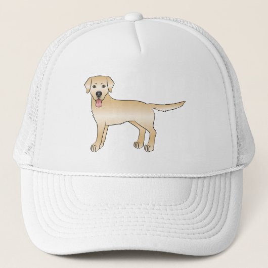 Casquette Jaune Labrador Retriever mignon Dessin Cartographi (Devant)