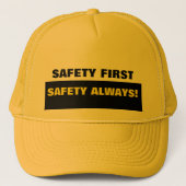 Casquette jaune lumineux d'équipe de sécurité (Devant)