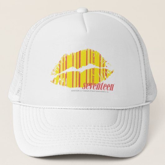 Casquette Jaune mince de rayures (Devant)