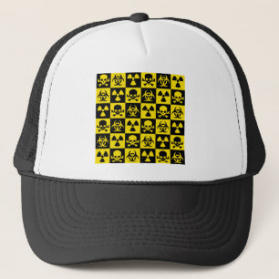 Casquette Jaune Noir motif Checkers