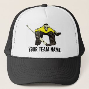 Casquette jaune personnalisable de nom d'équipe d