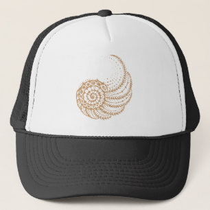 Casquette jaune spiral
