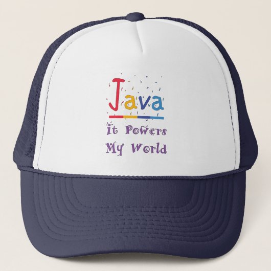 Casquette Java alimente mon monde (Devant)