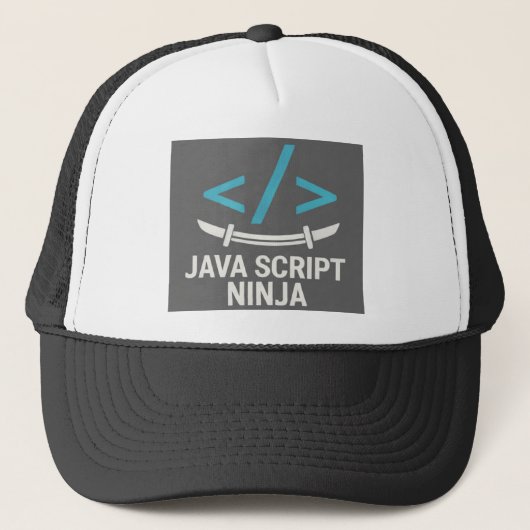 Casquette JavaScript Ninja Foam Trucker Hat (Devant)