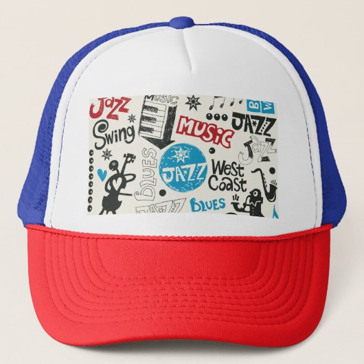 Casquette Jazz Doodle : Mélange de Musique Eclectique (Devant)