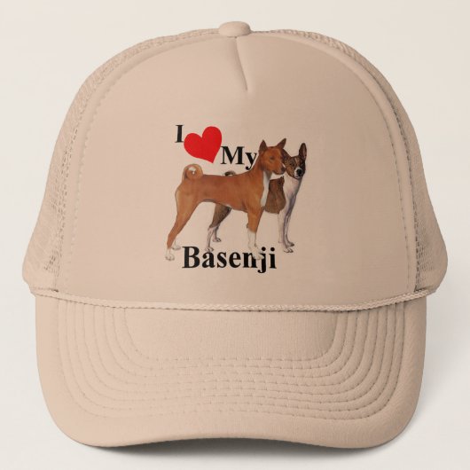 Casquette J'Coeur Mon Basenji (Devant)