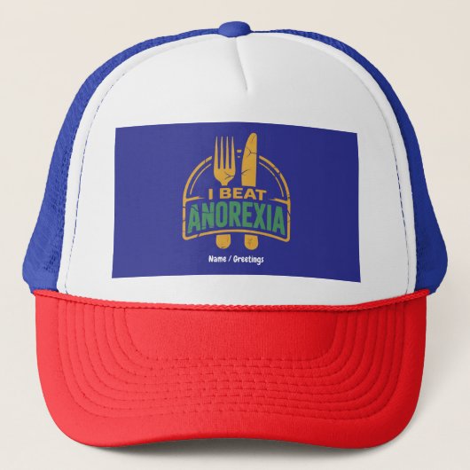Casquette Je bat Anorexia Sensibilisation Conception amusant (Devant)