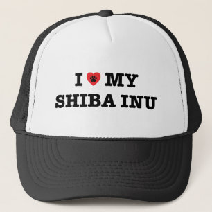 Casquette Je Coeur Mon Chapeau De Camion Shiba Inu
