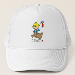 Casquette Je construis des Tshirts de charpentier à figure b