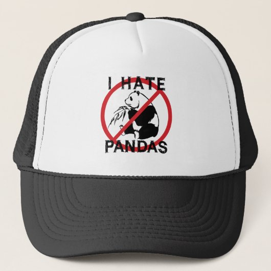 Casquette Je déteste des pandas (Devant)