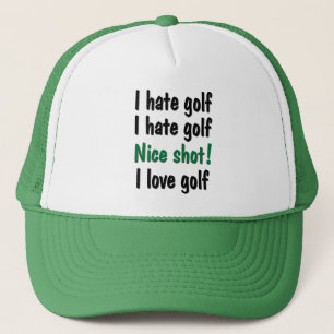 Casquette Je déteste - le golf d'amour