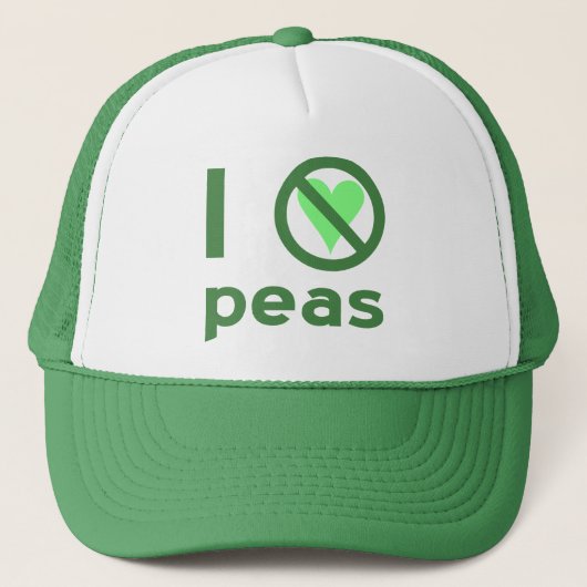 Casquette Je déteste les pois (Devant)