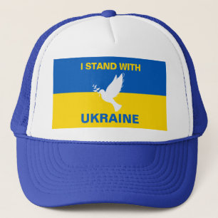 Casquette Je me tiens avec l'Ukraine Pavillon ukrainien Dove