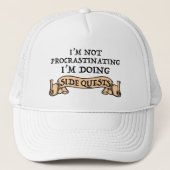 Casquette Je ne fais pas de procrastination - Je fais des qu (Devant)