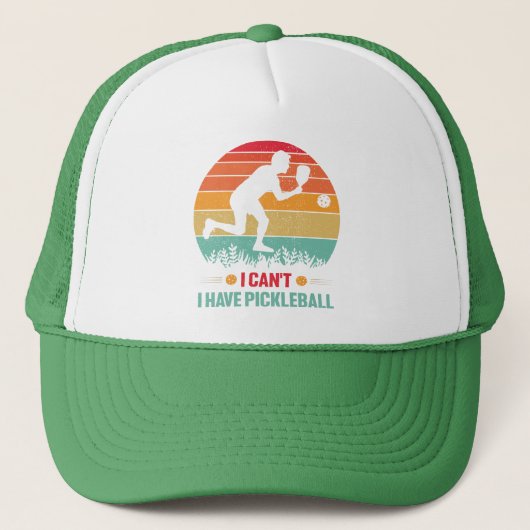Casquette Je ne peux pas avoir Pickleball Funny Pickleball P (Devant)