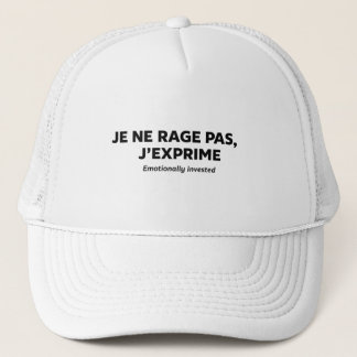 Casquette je ne rage , pas j'exprime