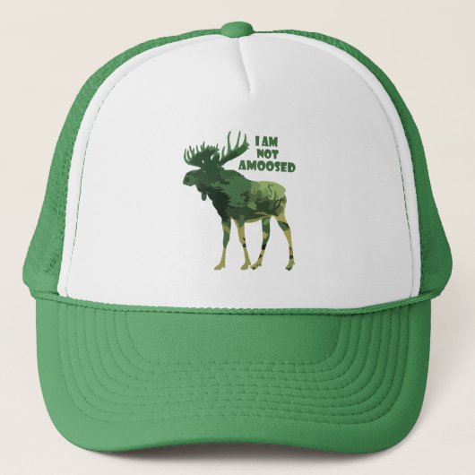Casquette Je ne suis pas amusé Citation amusante Camo Moose (Devant)