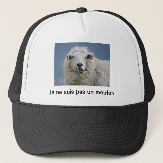 Casquette "Je ne suis pas un mouton" (Devant)