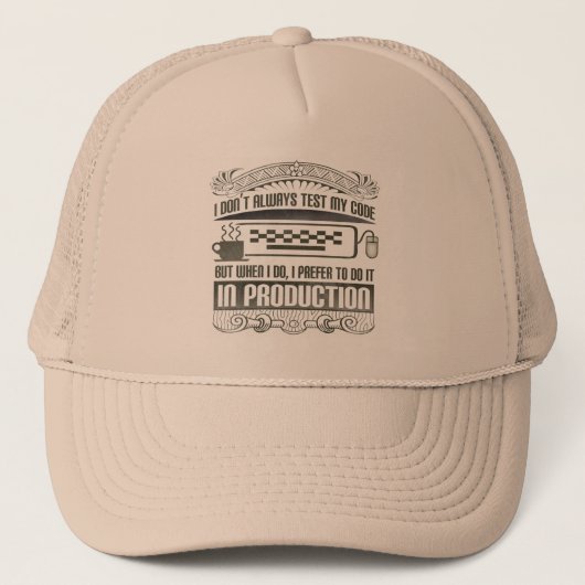 Casquette Je n'examine pas toujours mon code (Devant)