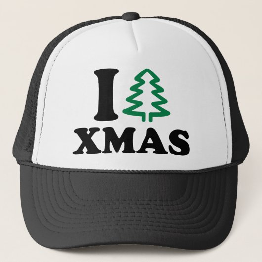 Casquette Je Noël d'arbre d'amour (Devant)