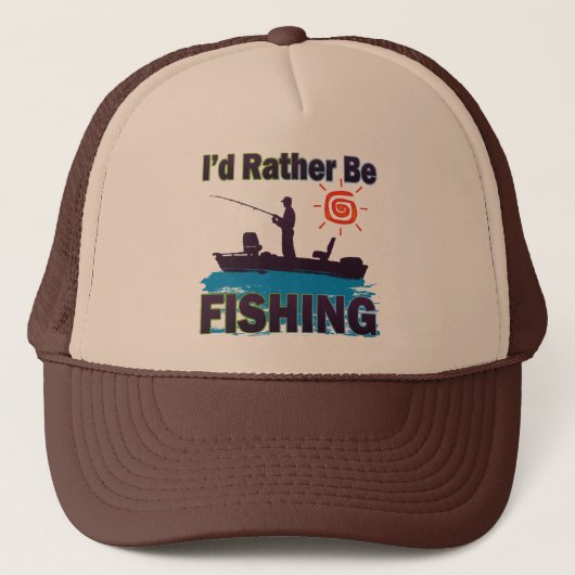 Casquette Je PÊCHERAIS PLUTÔT (Devant)