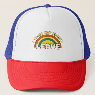 Casquette Je Pense Que Tu Devrais Laisser Funky Arc-En-Ciel