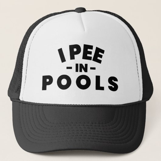 Casquette Je Pis Dans Les Pools Trucker Chapeau (Devant)