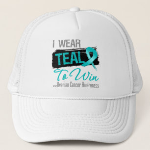 Casquette Je Porte Du Ruban Turquoise Pour Gagner - Cancer D