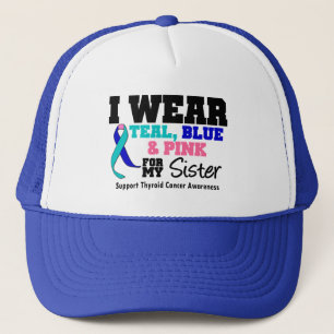 Casquette Je porte le ruban de cancer de la thyroïde pour m