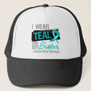 Casquette Je porte le ruban turquoise pour mon Cancer